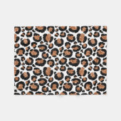 Witte en goudkoortsCheetah - Leopard Pattern Fleece Deken (Voorkant (Horizontaal))