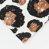 Witte en goudkoortsCheetah - Leopard Pattern Fleece Deken (Hoek)