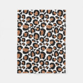 Witte en goudkoortsCheetah - Leopard Pattern Fleece Deken (Voorkant)