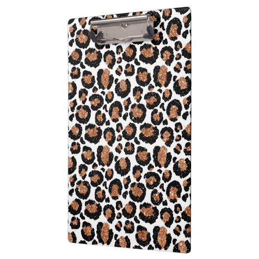 Witte en goudkoortsCheetah - Leopard Pattern Klembord (Links)