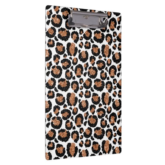 Witte en goudkoortsCheetah - Leopard Pattern Klembord (Rechts)