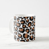 Witte en goudkoortsCheetah - Leopard Pattern Koffiemok (Voorkant links)