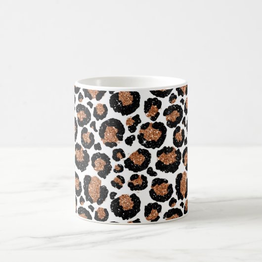 Witte en goudkoortsCheetah - Leopard Pattern Koffiemok (Center)