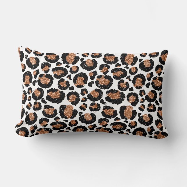 Witte en goudkoortsCheetah - Leopard Pattern Kussen (Voorkant)