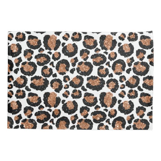 Witte en goudkoortsCheetah - Leopard Pattern Kussensloop (Achterkant)