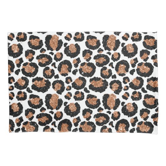 Witte en goudkoortsCheetah - Leopard Pattern Kussensloop (Voorkant)