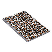 Witte en goudkoortsCheetah - Leopard Pattern Notitieboek (Rechterzijde)
