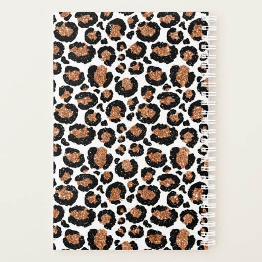 Witte en goudkoortsCheetah - Leopard Pattern Planner (Achterkant)