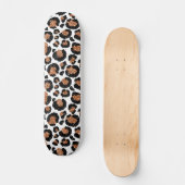 Witte en goudkoortsCheetah - Leopard Pattern Skateboard (Voorkant)
