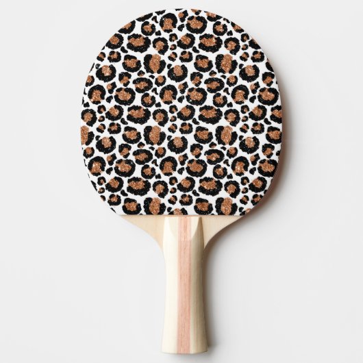 Witte en goudkoortsCheetah - Leopard Pattern Tafeltennisbatje (Voorkant)