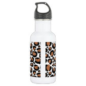 Witte en goudkoortsCheetah - Leopard Pattern Waterfles (Achterkant)