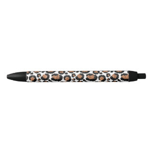 Witte en goudkoortsCheetah - Leopard Pattern Zwarte Inkt Pen