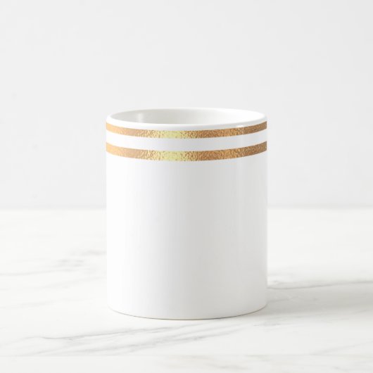 Witte en goudmageremde Mok (Center)