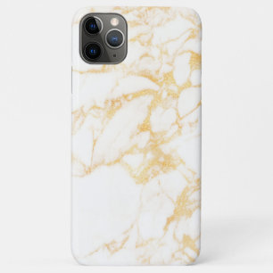Witte en goudmarmer iPhone 11 pro max hoesje