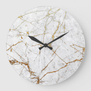 Witte en goudmarmer grote klok