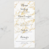 Witte en goudmarmer menu (Voorkant)