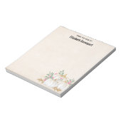 Witte en goudpompoenen Waterverf Notitieblok (Gedraaid)