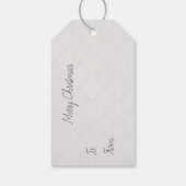 witte en goudversiering met lint cadeaulabel (Achterkant)