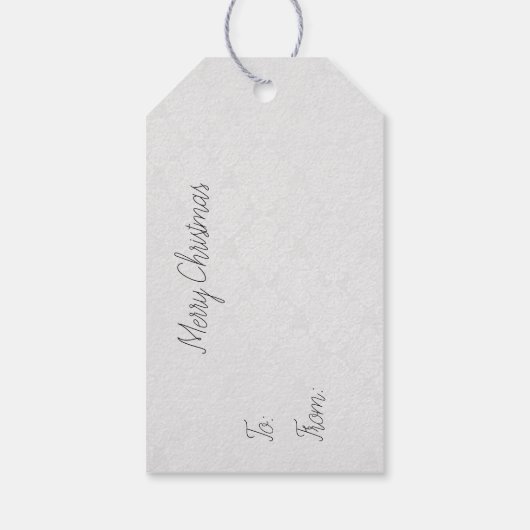 witte en goudversiering met lint cadeaulabel (Achterkant)