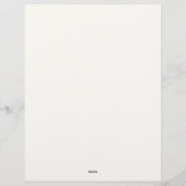 Witte en grijze bloemenrand briefhoofd (Achterkant)