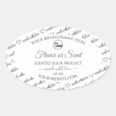 Witte en grijze etiketten van Word Cloud met Logo (Voorkant)
