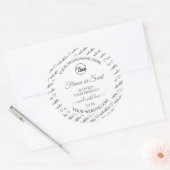 Witte en grijze etiketten van Word Cloud met Logo (Envelop)