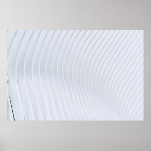 Witte en grijze gestreept textiel poster