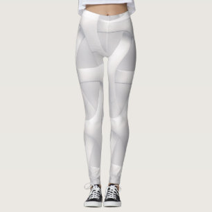 witte en grijze illusie leggings