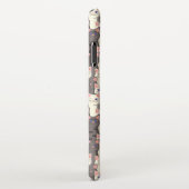 Witte en grijze kattenpatroon iPhone hoesje (Rechterkant)