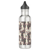 Witte en grijze kattenpatroon waterfles (Links)