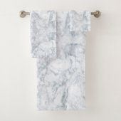 Witte en grijze marmer bad handdoek (Insitu)