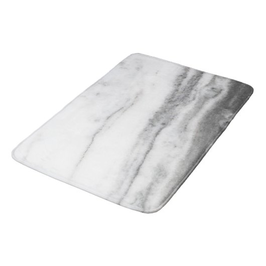 Witte en grijze marmer badmat (Gekanteld)