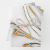 Witte en grijze marmer inpakpapier vel (In situ)