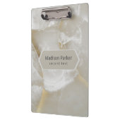 Witte en grijze marmer klembord (Links)