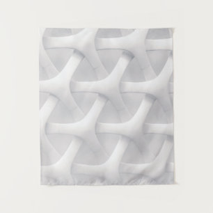 Witte en grijze optische illusie wandkleed