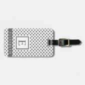 witte en grijze polka dot bagagelabel (Voorkant horizontaal)