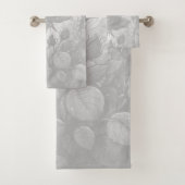 Witte en grijze Rozen Bad Handdoek (Insitu)