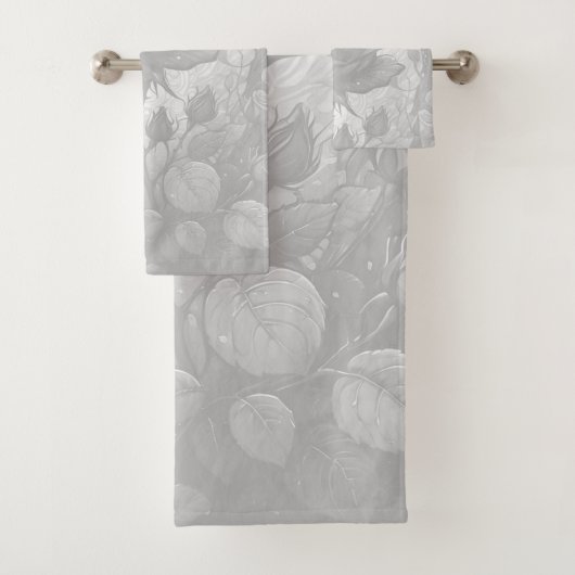 Witte en grijze Rozen Bad Handdoek (Insitu)