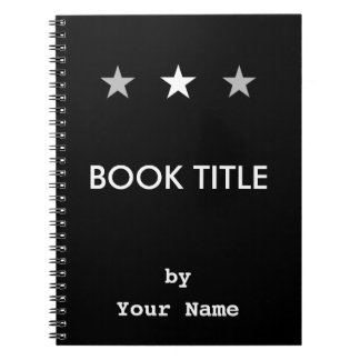 Witte en grijze sterren Uw boekenproject - Laptop Notitieboek