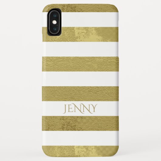 Witte en groene bruine strepen Case-Mate iPhone case (Achterkant)