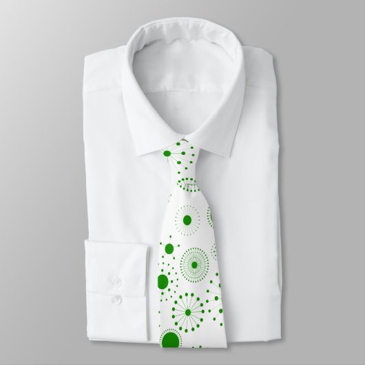 Witte en groene cirkels met groen St. Patrick pict Stropdas (Gebonden)