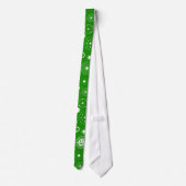 Witte en groene cirkels met groen St. Patrick-pict Stropdas (Achterkant)