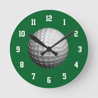 Witte en groene Golfklok Ronde Klok