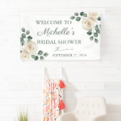 Witte en groene Rozen banner (Insitu)