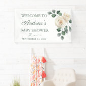 Witte en groene Rozen banner (Insitu)