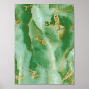 Witte en groene steentextuur poster