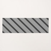 Witte en houtskool vijf strepen patroon yogamat (Achterkant (horizontaal))