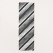 Witte en houtskool vijf strepen patroon yogamat (Achterkant)