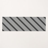 Witte en houtskool vijf strepen patroon yogamat (Voorkant (horizontaal))