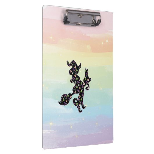 Witte en kat, Halloween Mood Klembord (Rechts)